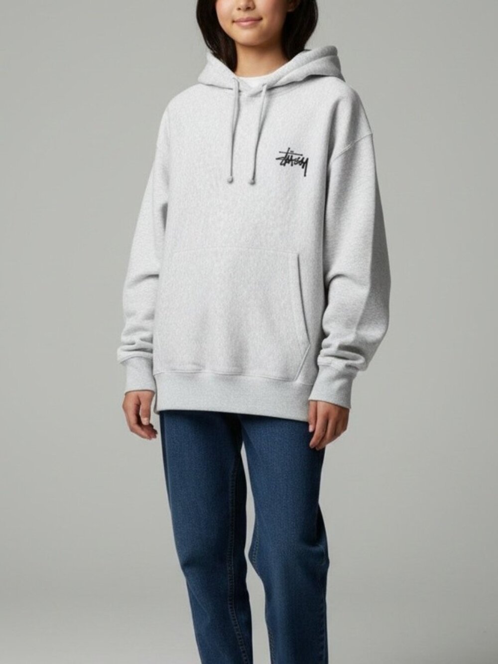 RARE Stüssy "Kira" Kiss Hoodie, NWT - Ash Heather - Large